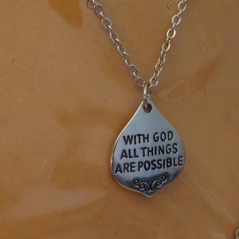 With God All Things are Possible Necklace